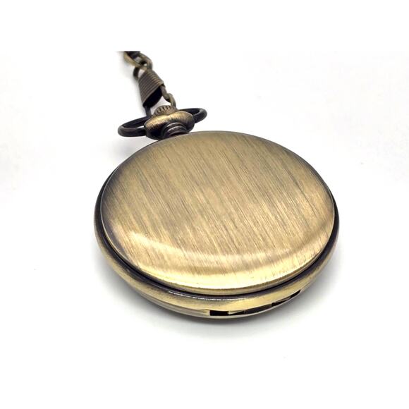 Wooden Pocket Watch – Vintage Look Classic Wood Face Antique-Style Keepsake Gift - Picture 5 of 10